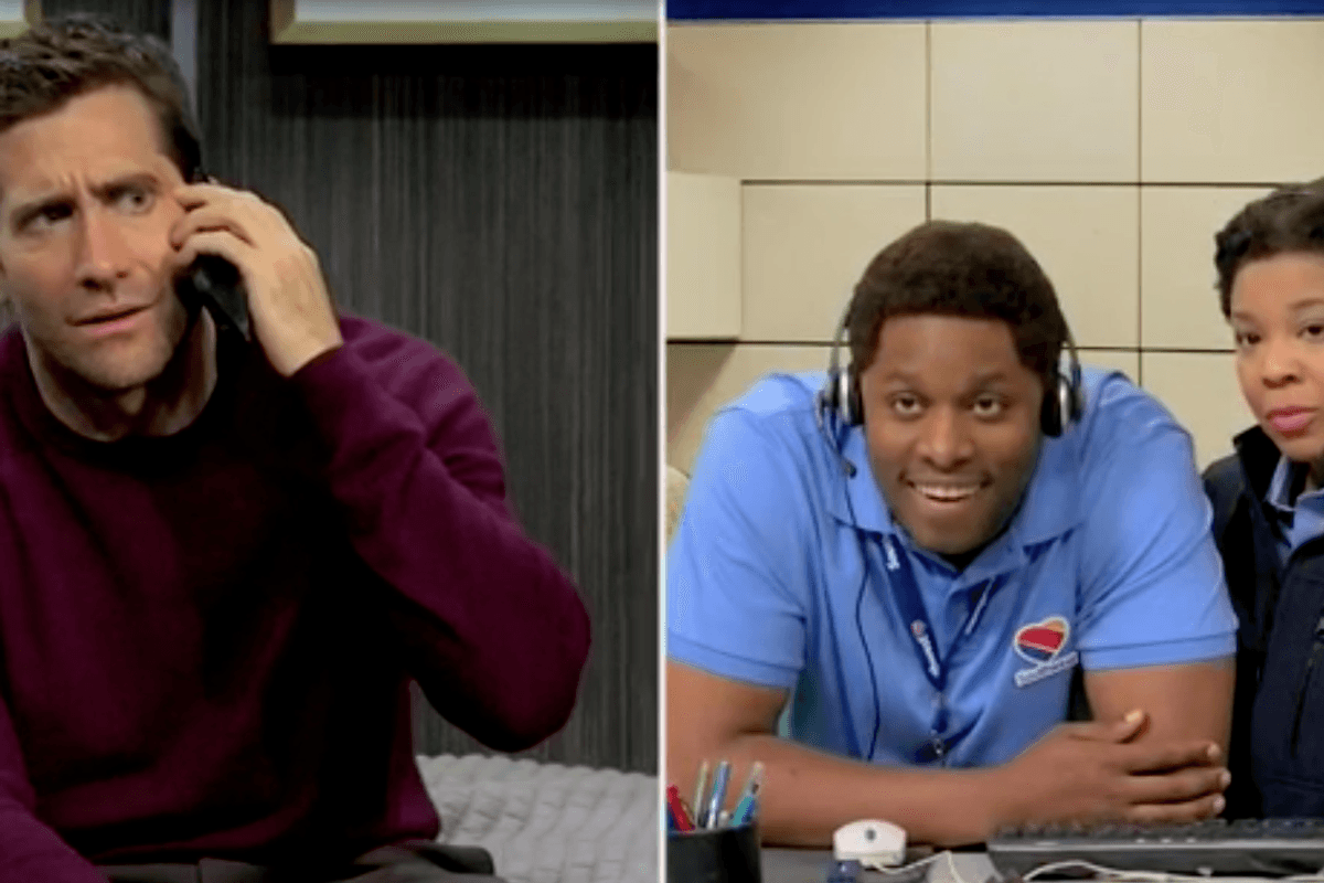 ‘SNL’: Jake Gyllenhaal Tries and Tries to Cancel a Flight