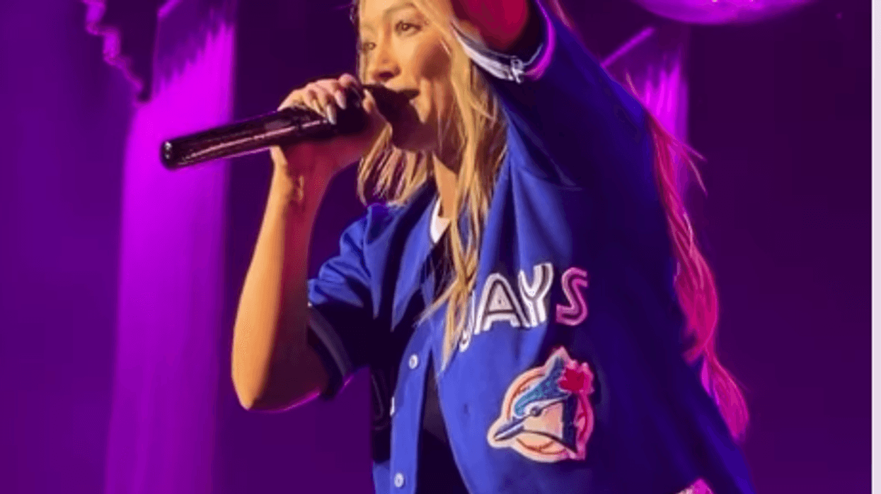Hilary Duff Brings Blue Jays Luck to Toronto