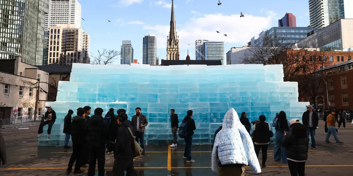 Wave Ice Installation Drake’s Ice Installation Dismantled by Toronto Fire Services - Rolling ...