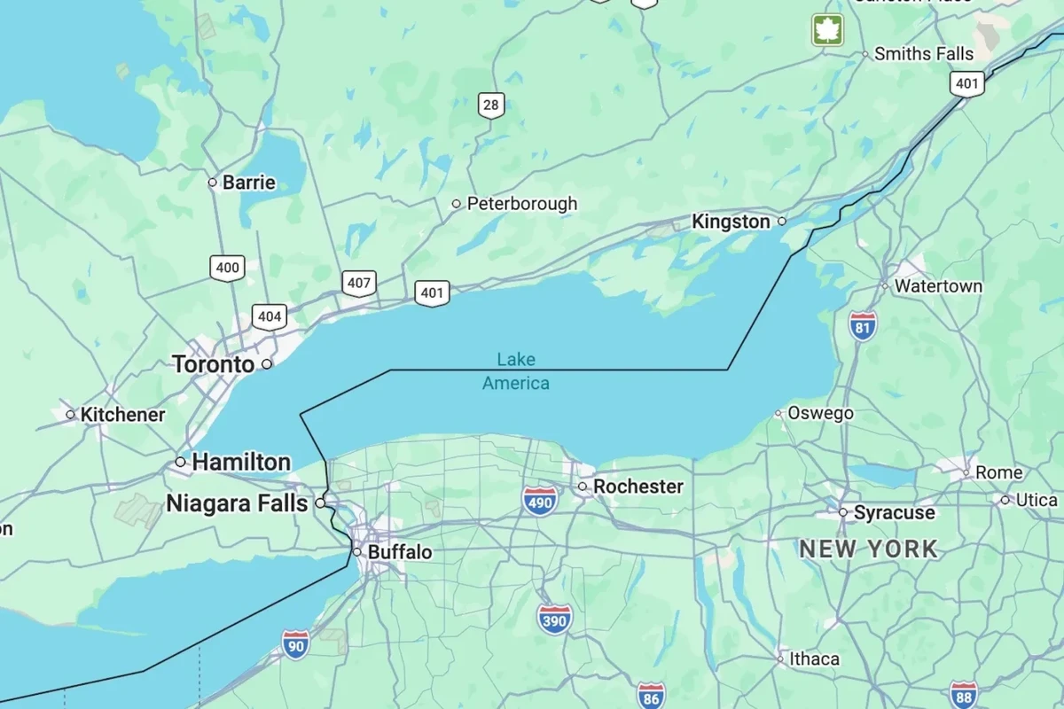 Google Maps Changes Lake Ontario to Lake America After Trump’s Executive Order