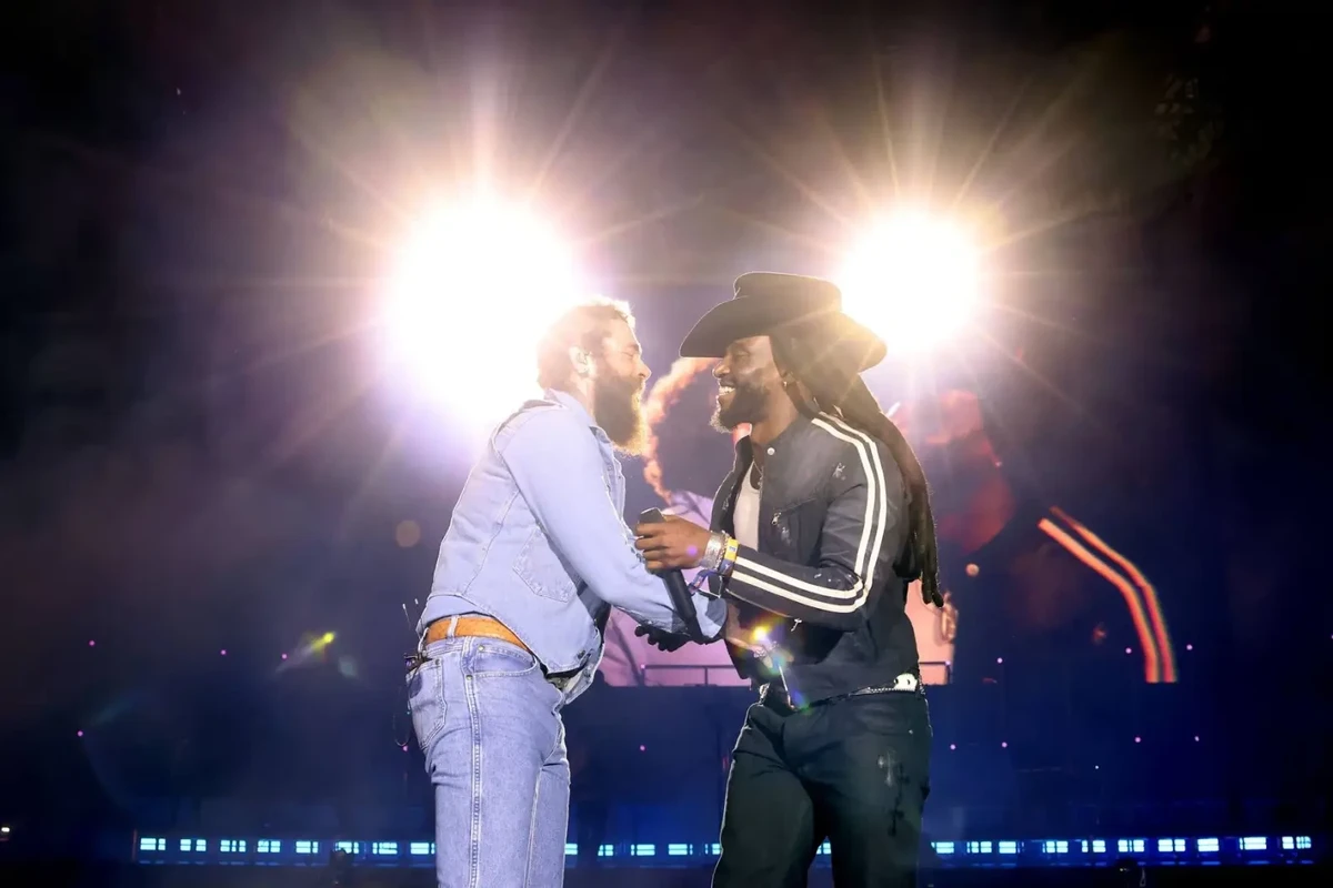 Post Malone Smashes Beer Can on His Head, Closes Out Stagecoach With Help From Shaboozey